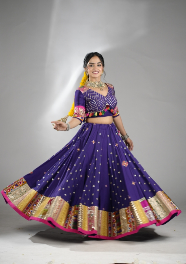 Purple Gamthi Chaniya Choli